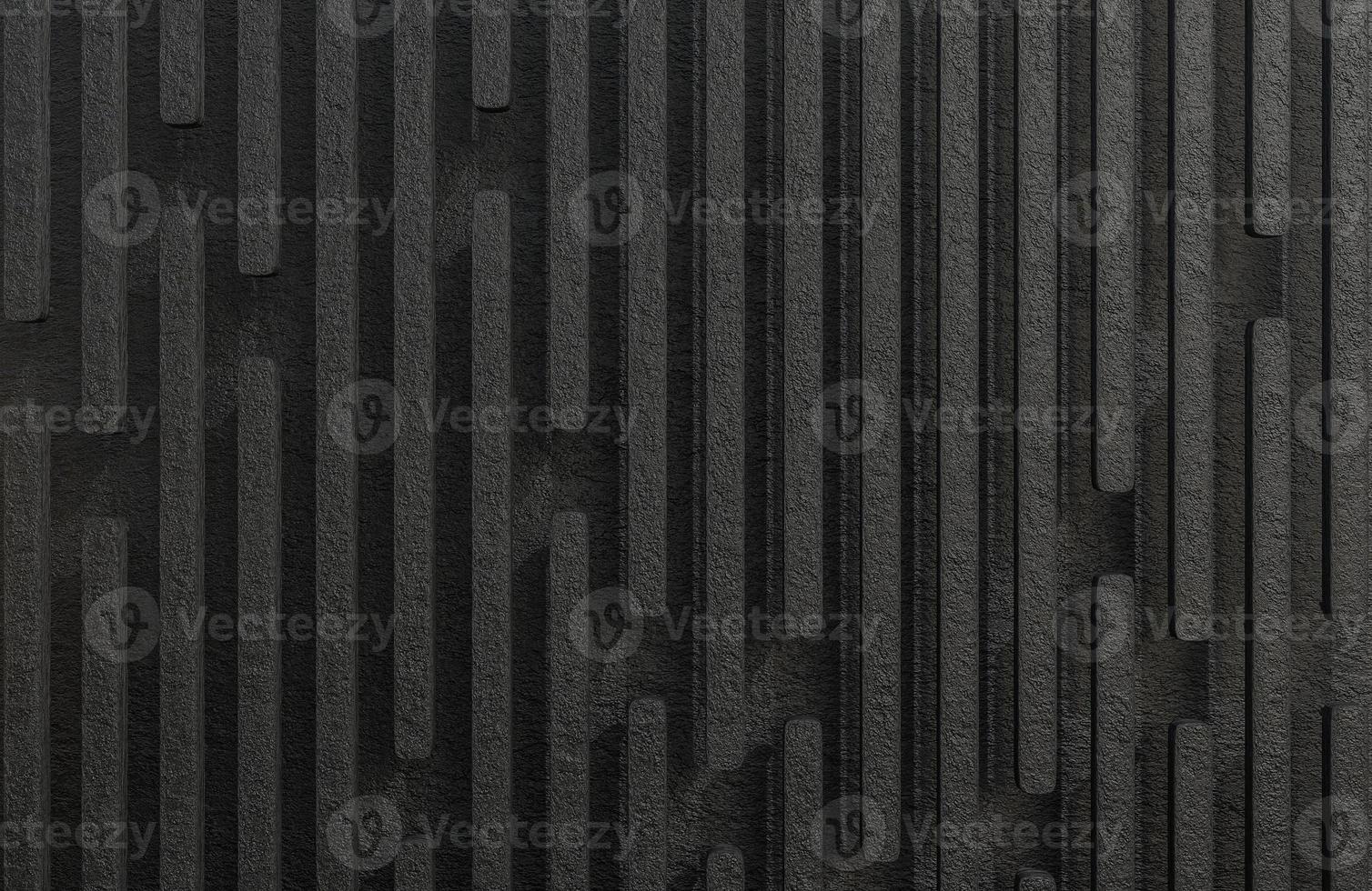 Abstract Black rock battens background grunge texture style.,3d model and illustration. photo