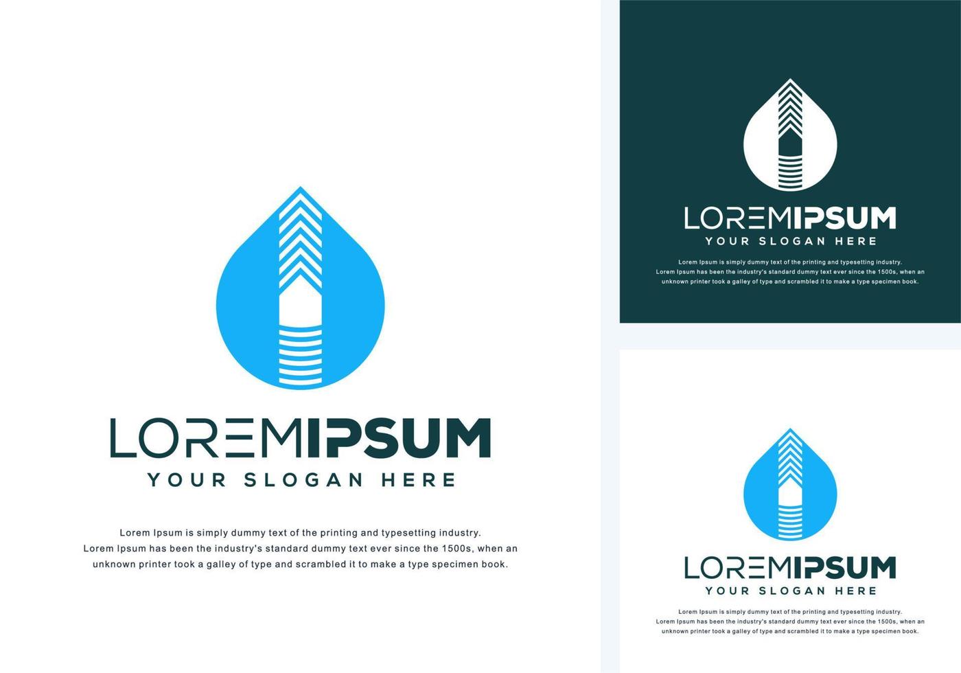 abstract drop logo design vector