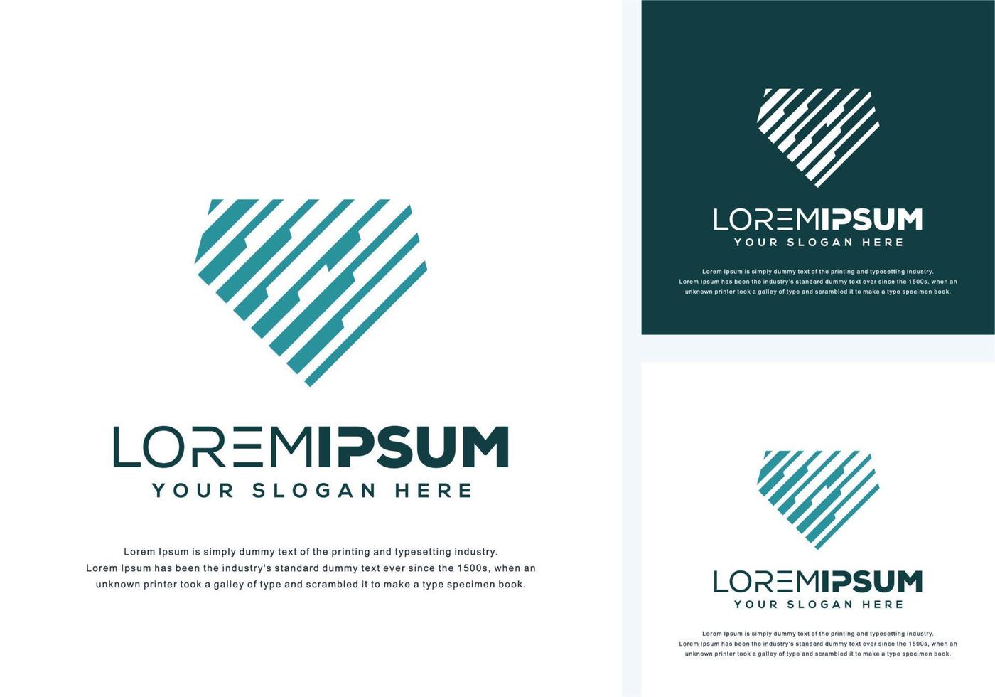abstract diamond logo design vector