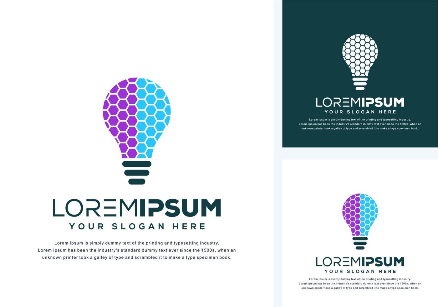 abstract bulb logo design vector