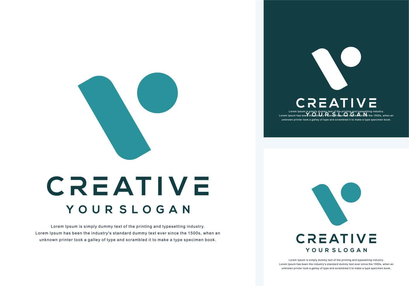 abstract monogram letter v logo design vector