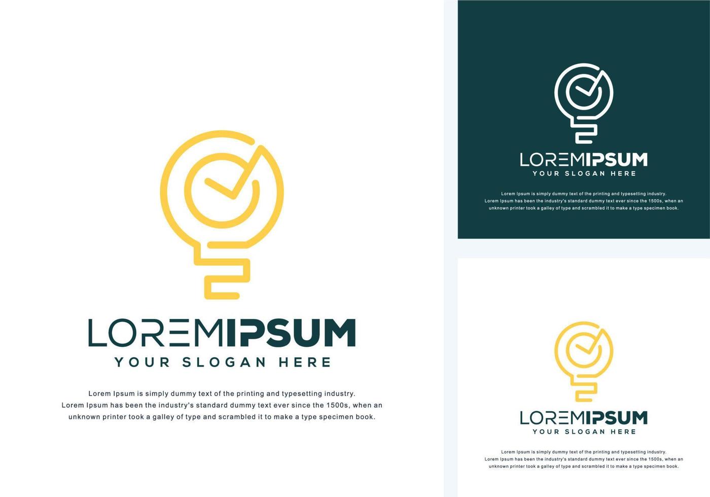 abstract bulb logo design vector