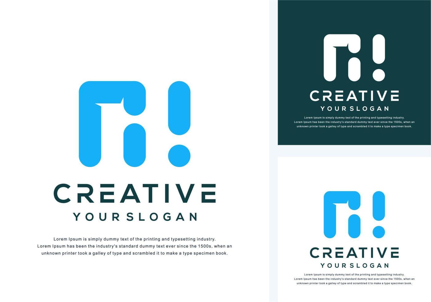 abstract monogram letter m logo design vector