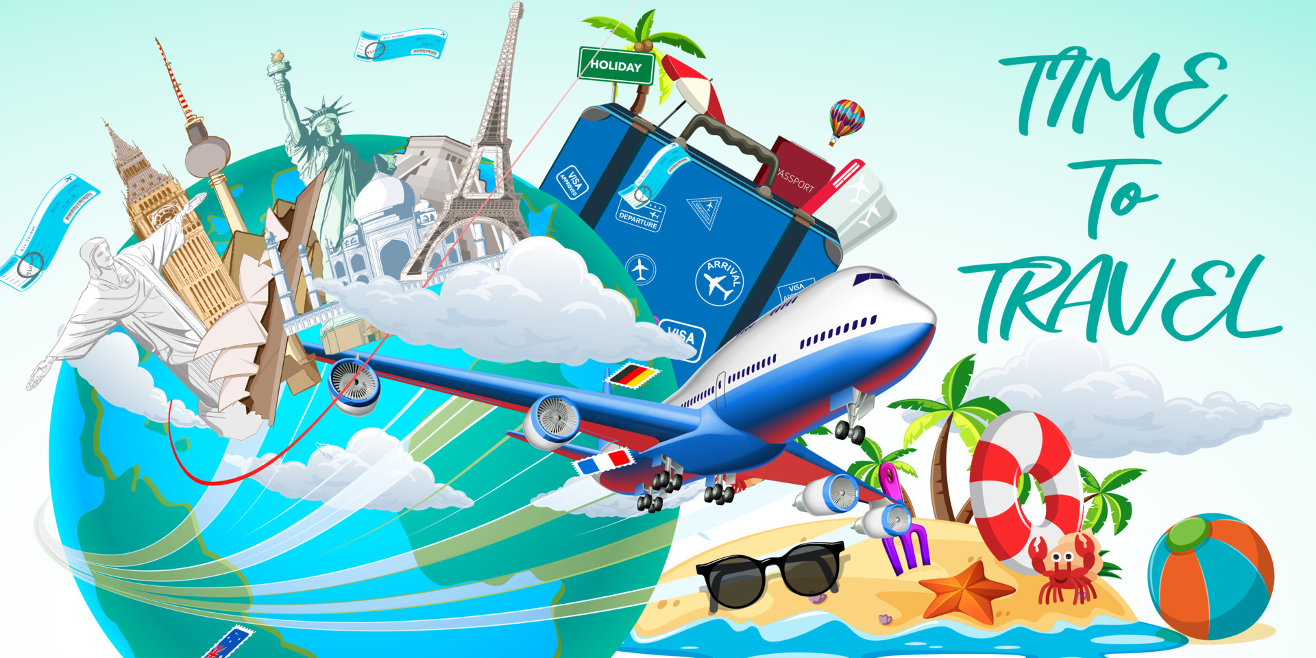 travel agency clipart logo