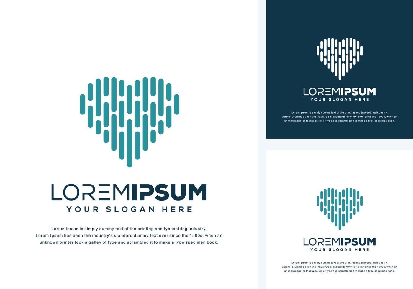 abstract love logo design vector