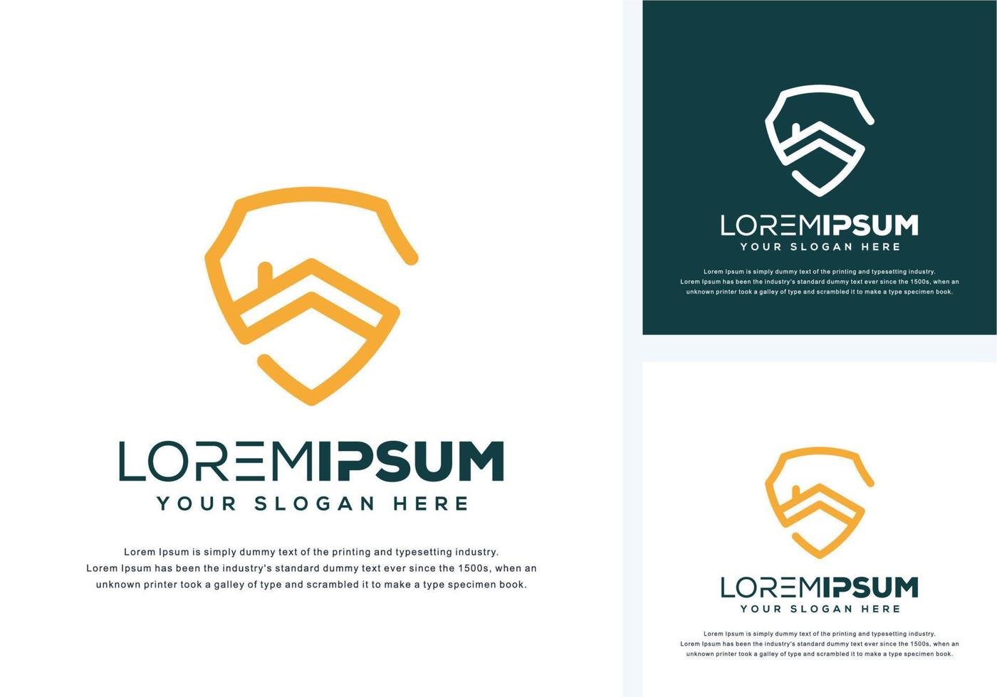 abstract shield and letter g logo design vector