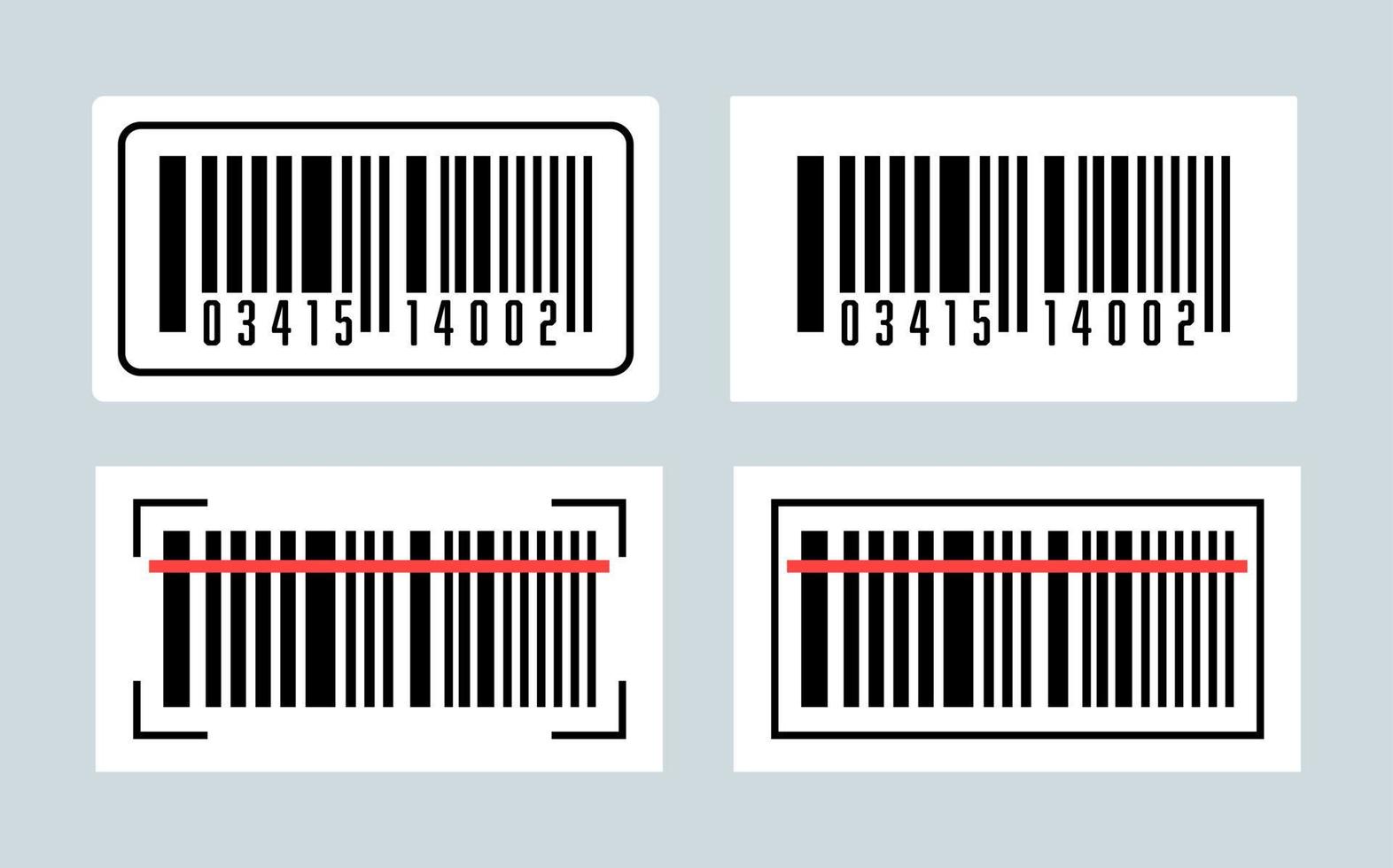 Set of product barcodes. Barcode labels. Code stripes sticker. vector