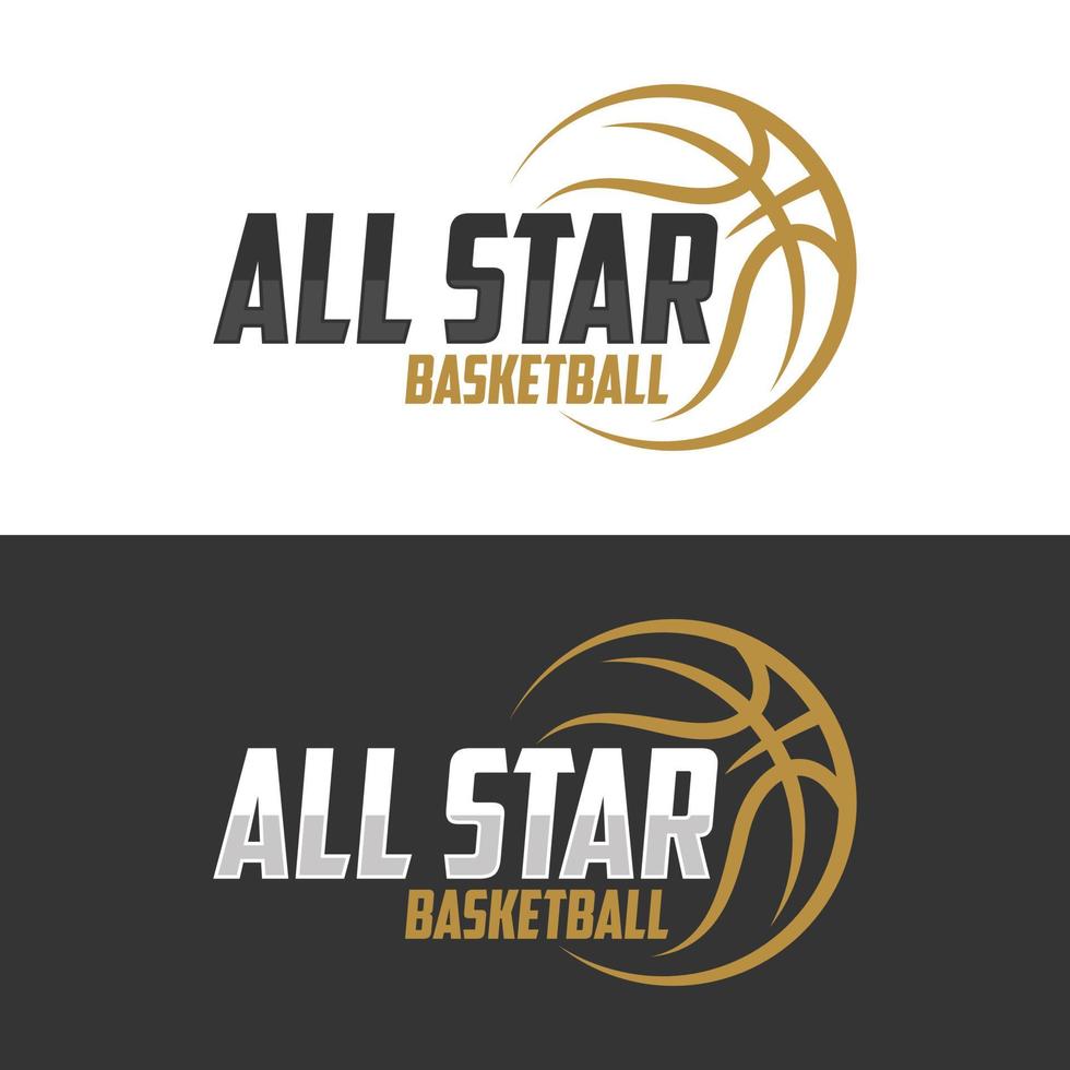 basketball logo line art simple vector illustration