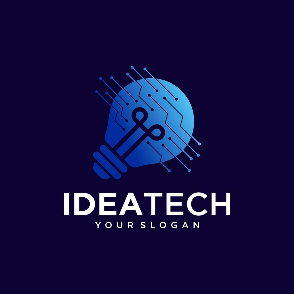 Creative Bulb Technology Logo Vector Template