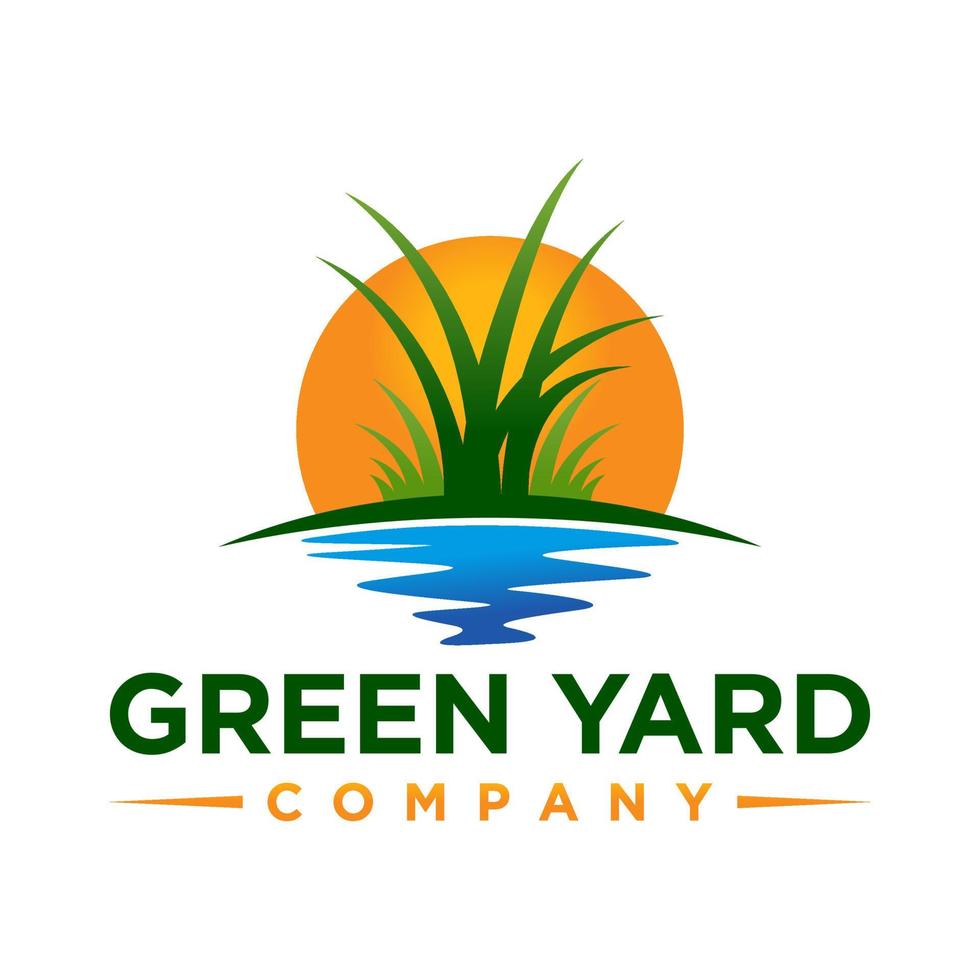 Lawn Care Logo. Lawn Services Logo Vector Template