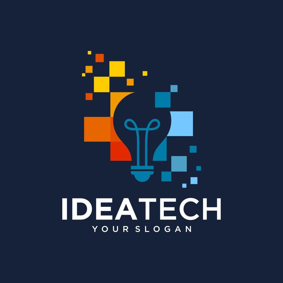 Creative Bulb Technology Logo Vector Template