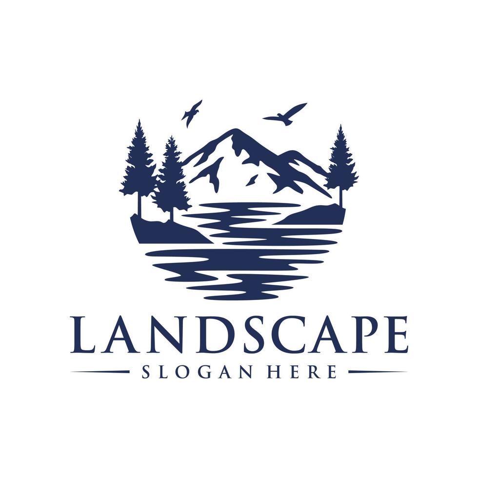 Landscape logo design illustration vector template