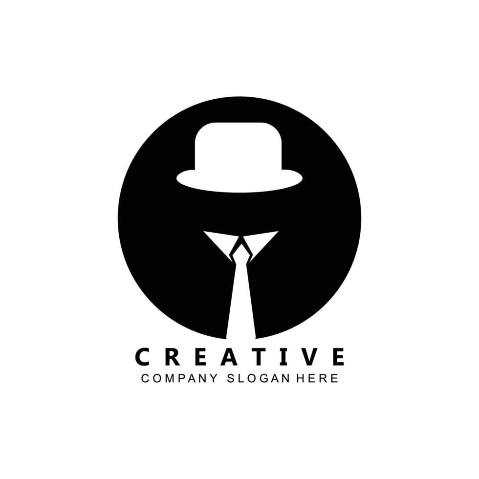 Bow Tie Men Mafia Tuxedo Suit Men Fashion Tailor Clothing Vintage Classic Logo Design Vector