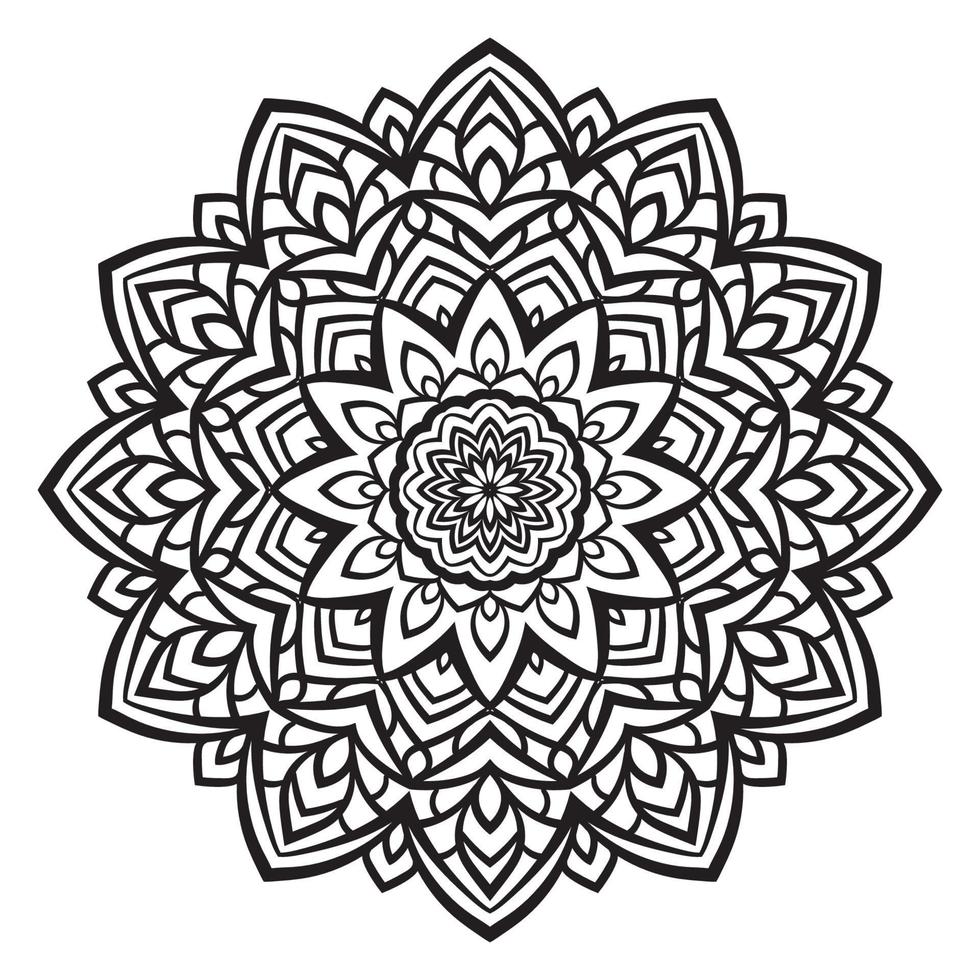 abstract round mandala decorative vector design element