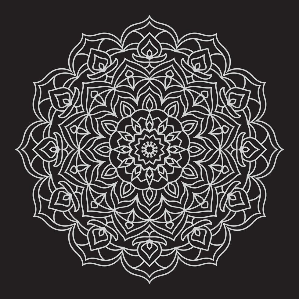 detailed mandala outline circular decoration vector design element