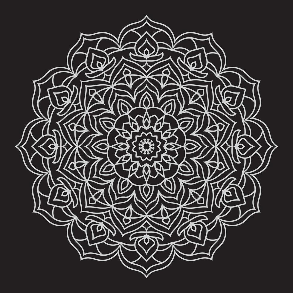 detailed mandala outline circular decoration vector design element