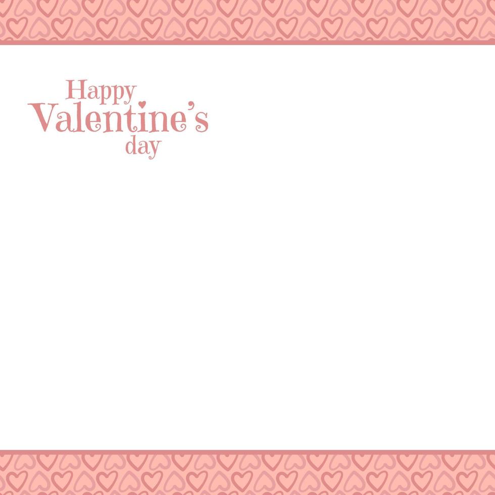 happy valentine's day heart shape decoration with copy space area for text vector