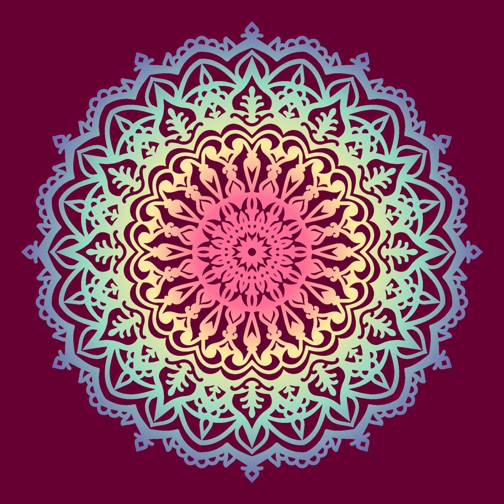 abstract flower boho gradient mandala art design for web and print vector element