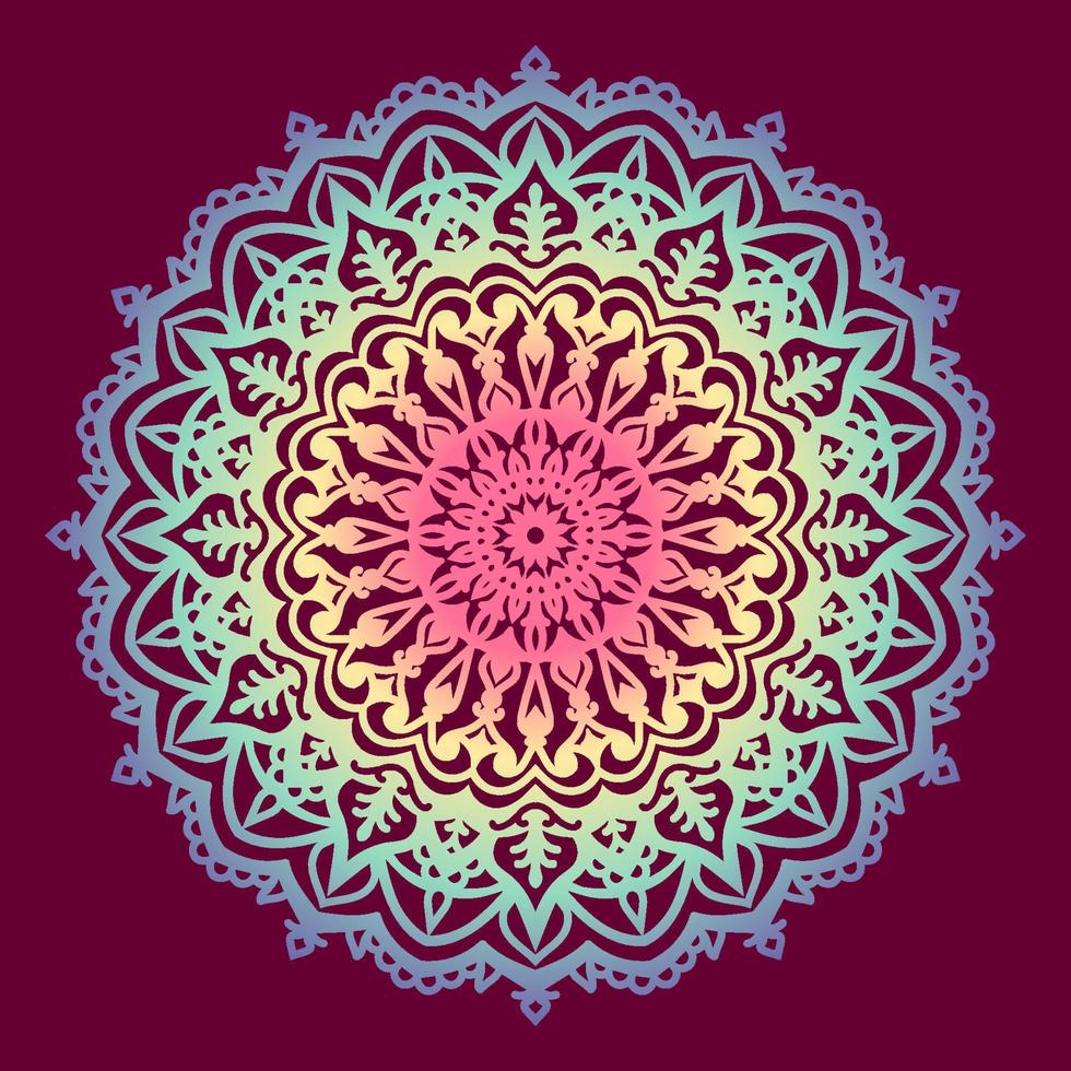 abstract flower boho gradient mandala art design for web and print vector element