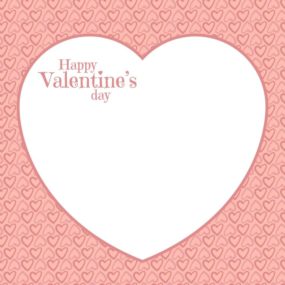 happy valentine's day heart shape decoration with copy space area for text vector