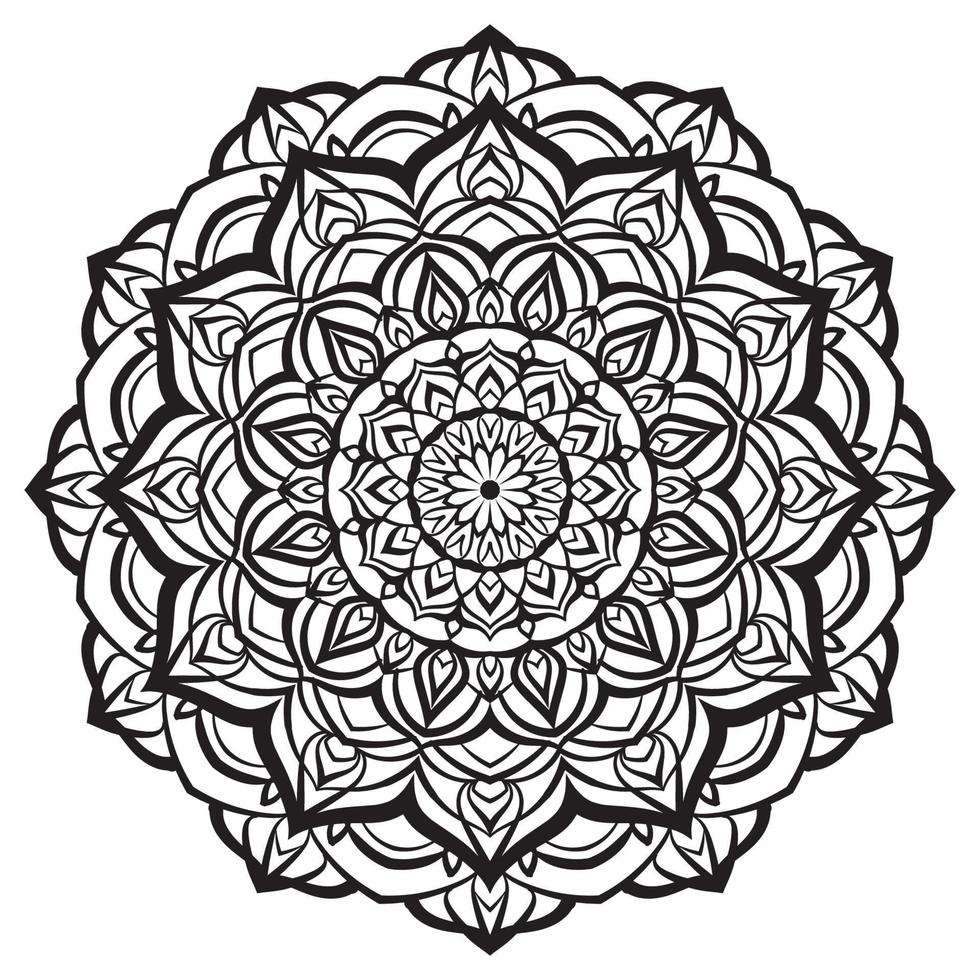 elegante elemento de diseño de vector de flor de mandala para web o impresión