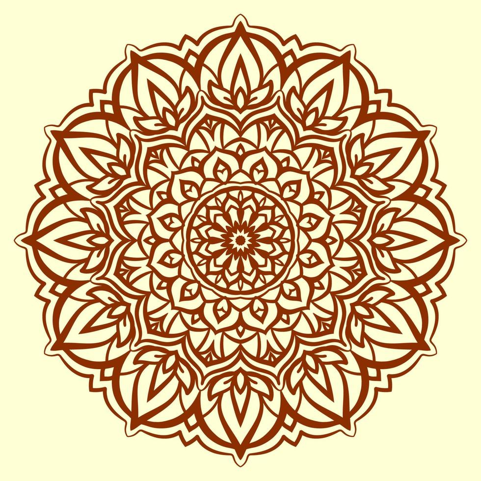 elegante elemento de diseño de vector de flor de mandala para web o impresión