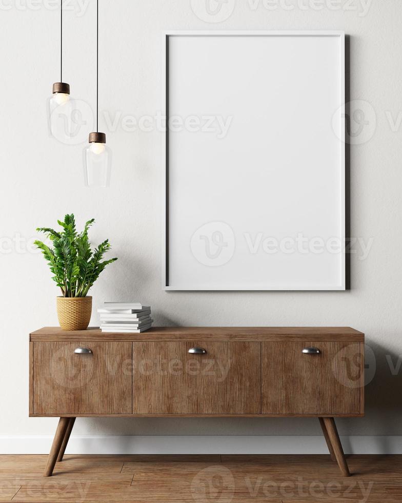 Mockup frame in the modern interior photo