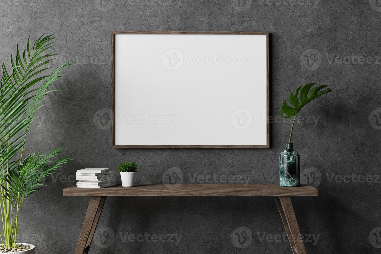 Mockup frame in the modern interior photo