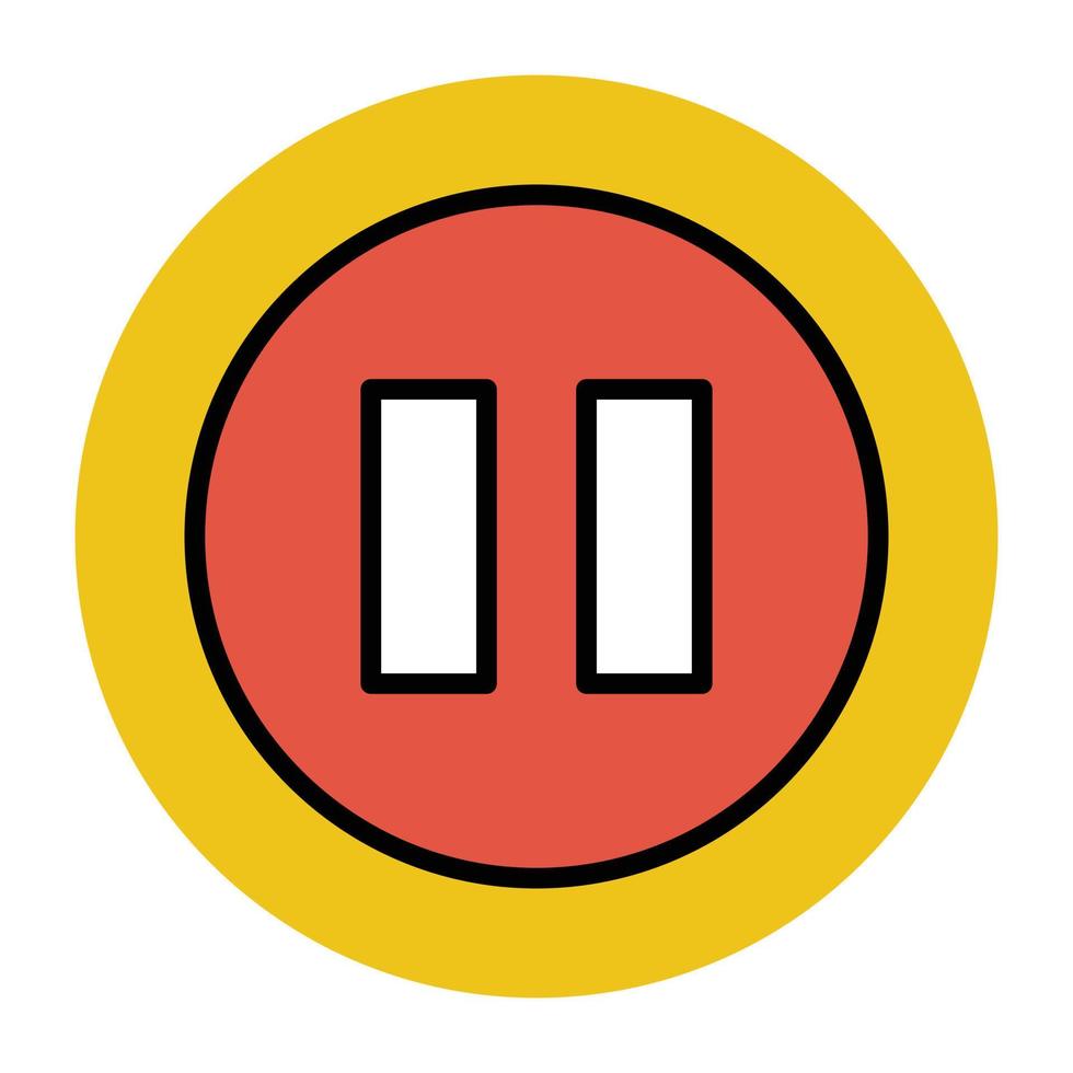 Trendy Pause Concepts vector