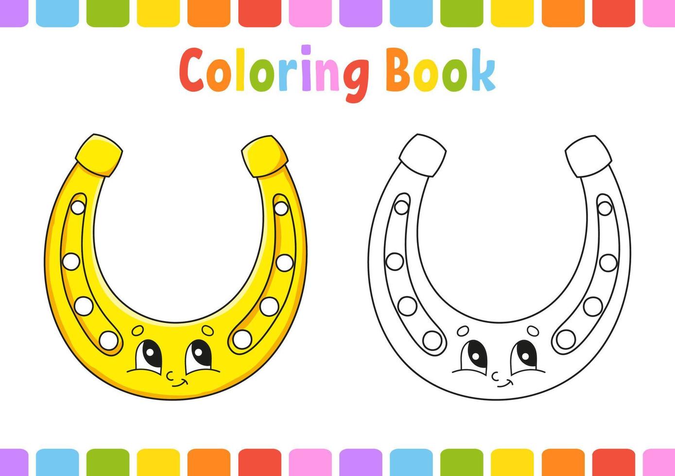 Coloring book for kids. St. Patrick's Day. Cartoon character. Vector illustration. Fantasy page for children. Black contour silhouette. Isolated on white background.