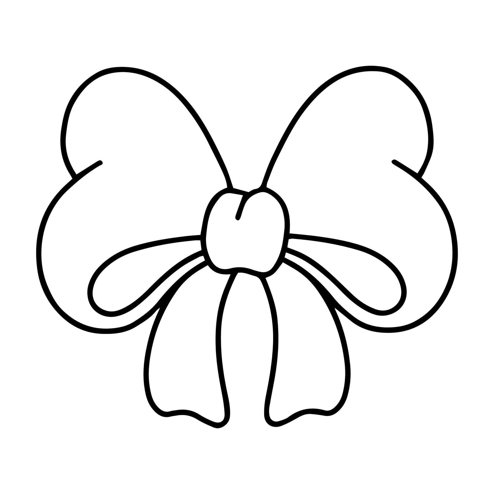 Coloring book page for kids. Packing bow. Cartoon style. Vector ...