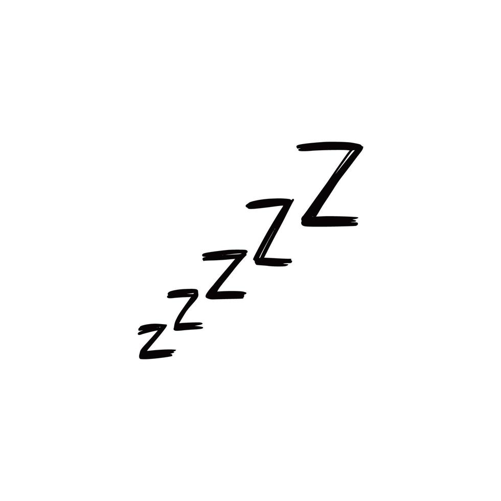 Sleep zzzz doodle symbol set. vector