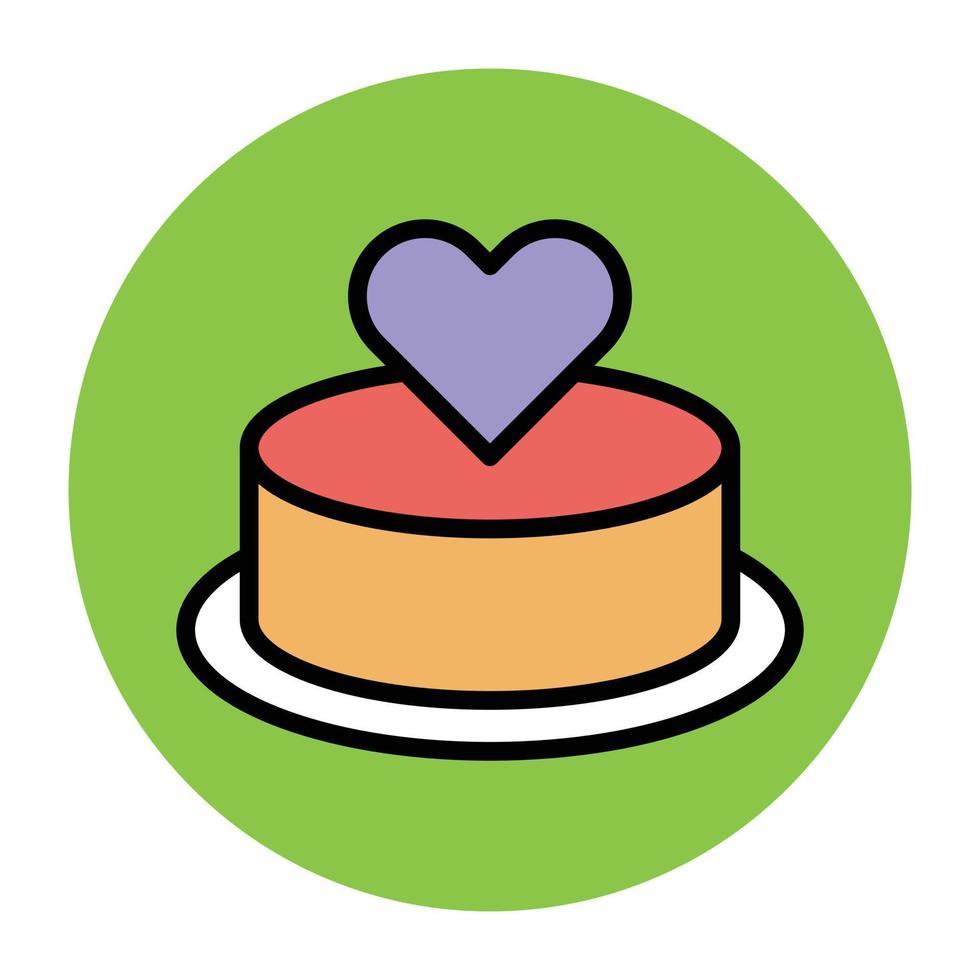 Heart Cake Concepts vector