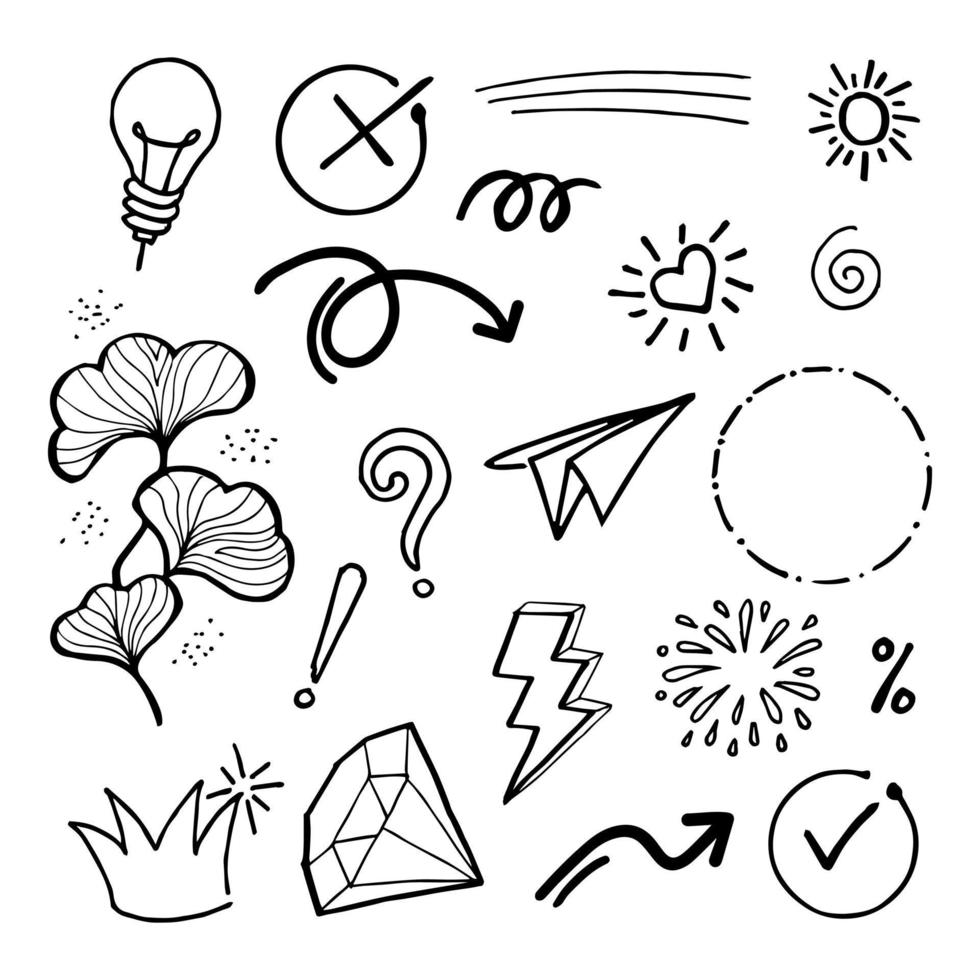 Doodle element vector set, for concept design.