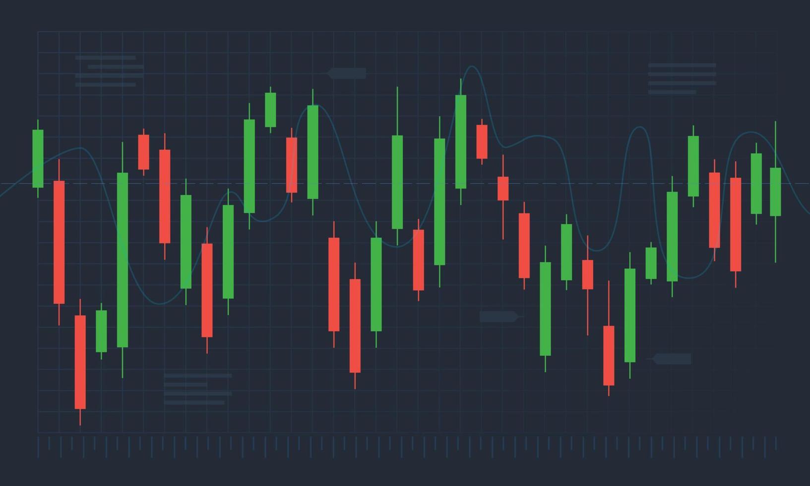 Stock Market Candlestick Financial Analysis illustration vector