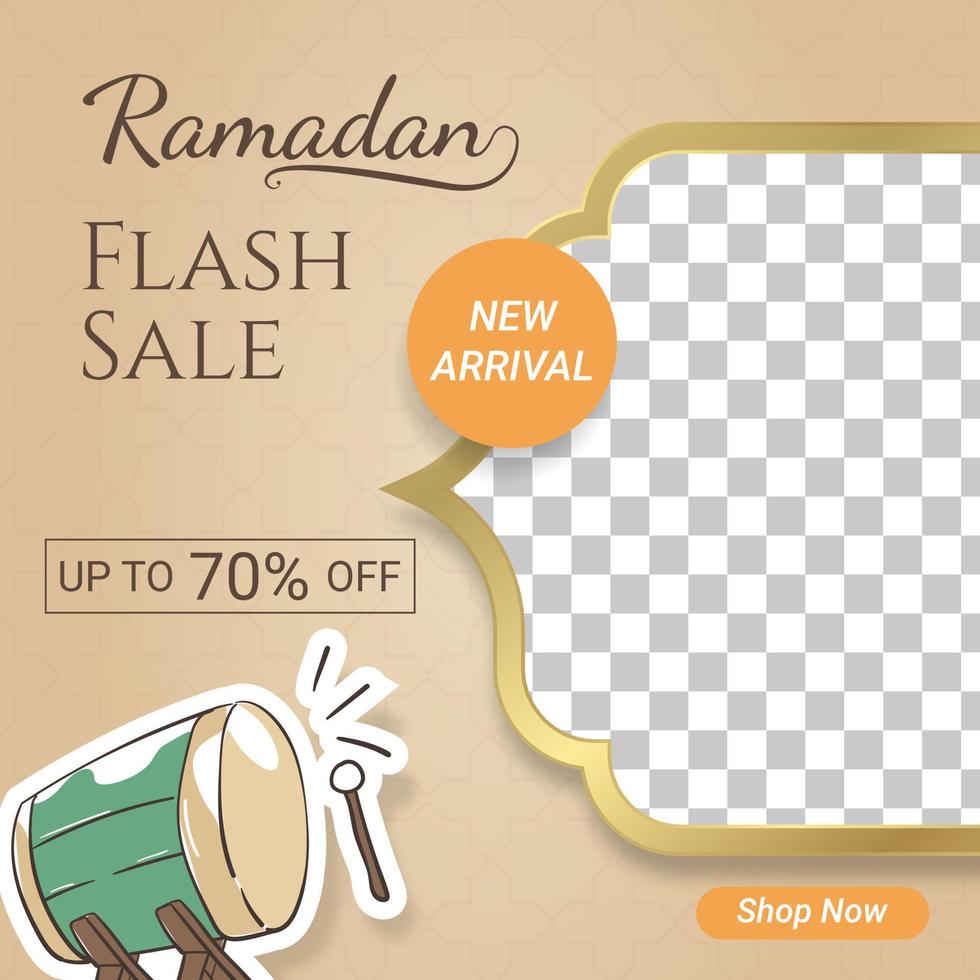 Ramadan Kareem Sale social media post template vector