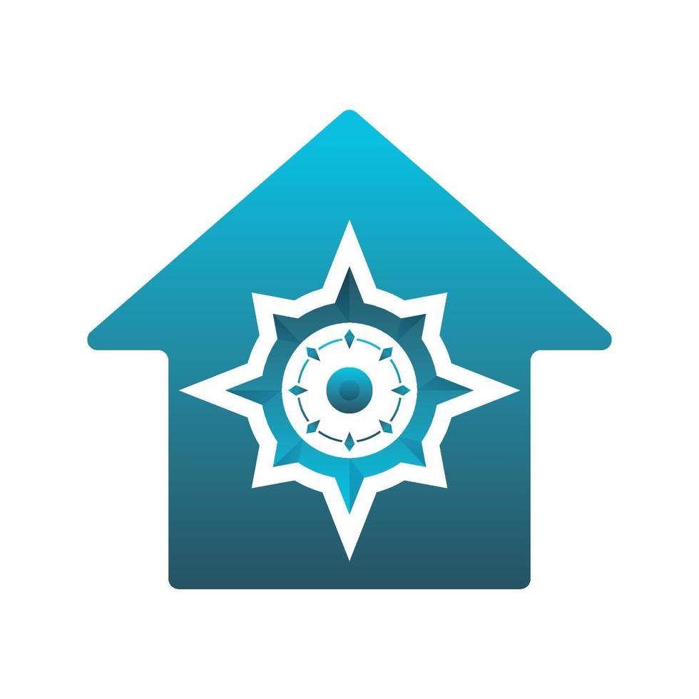 home compass logo element design template icon vector