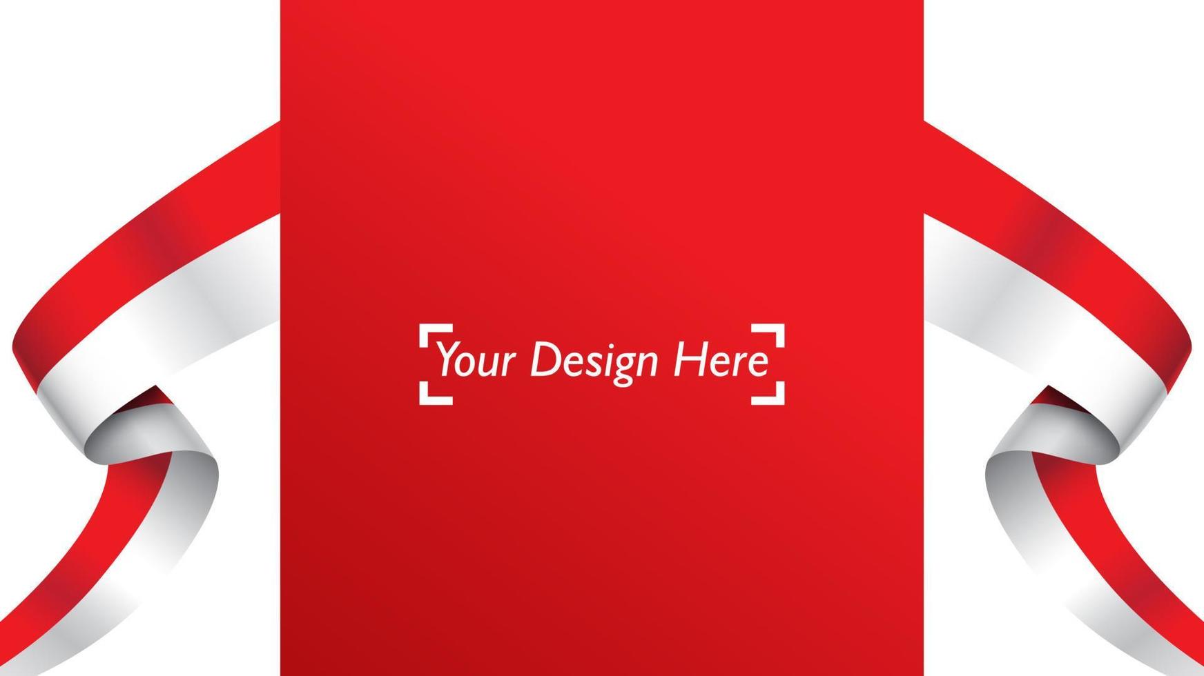 Indonesian independence day background template with empty space for text design vector