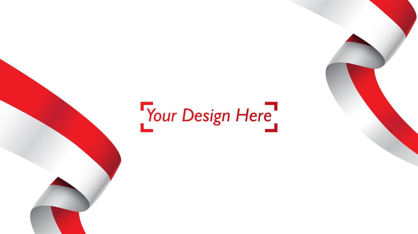 Indonesian independence day background template with empty space for text design vector