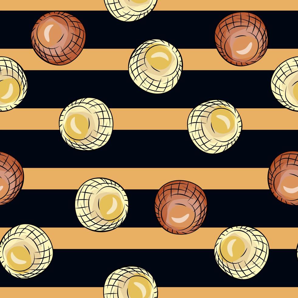 Glass balls seamless pattern. Decorative shapes background. vector