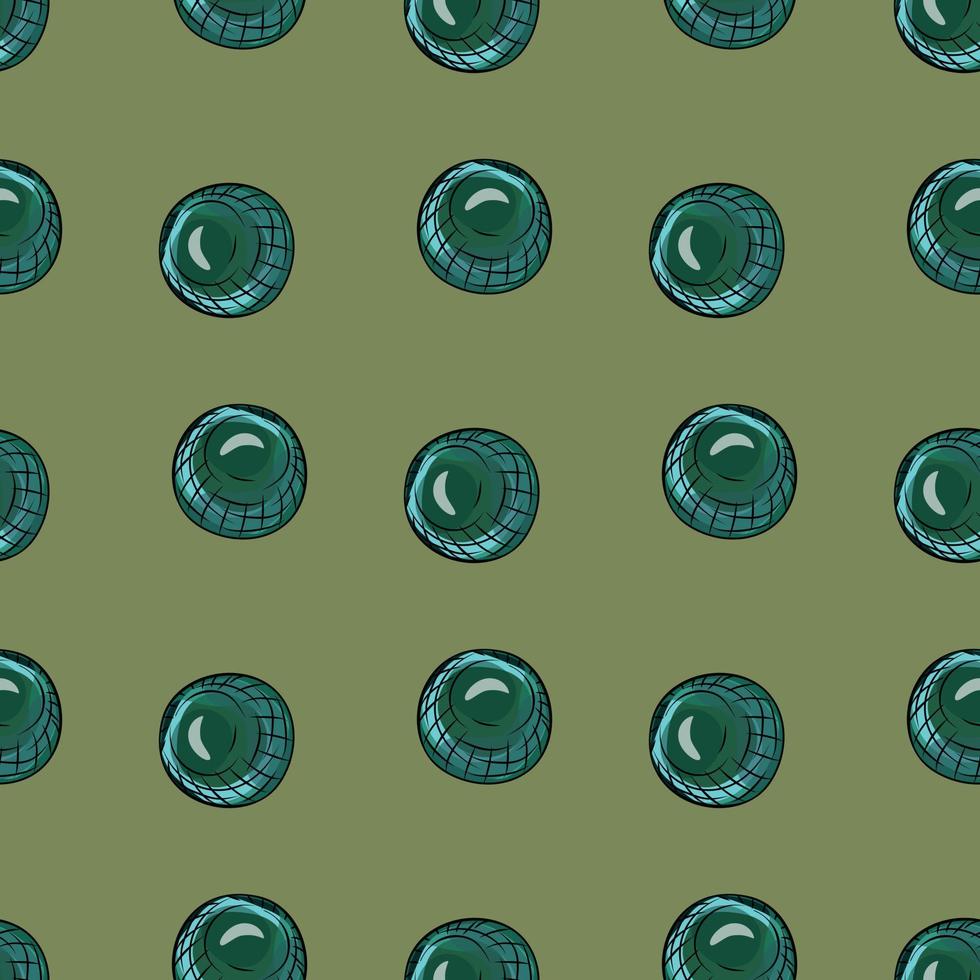 Glass balls seamless pattern. Decorative shapes background. vector