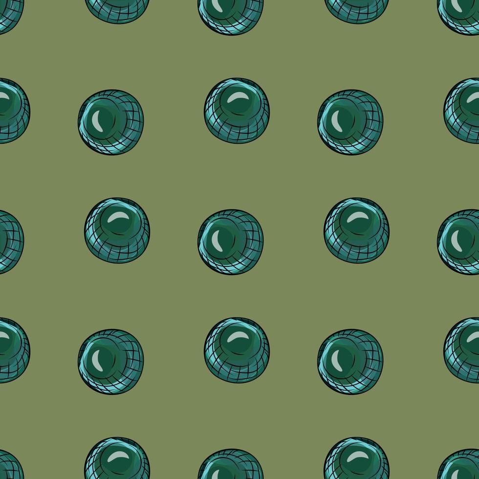 Glass balls seamless pattern. Decorative shapes background. vector