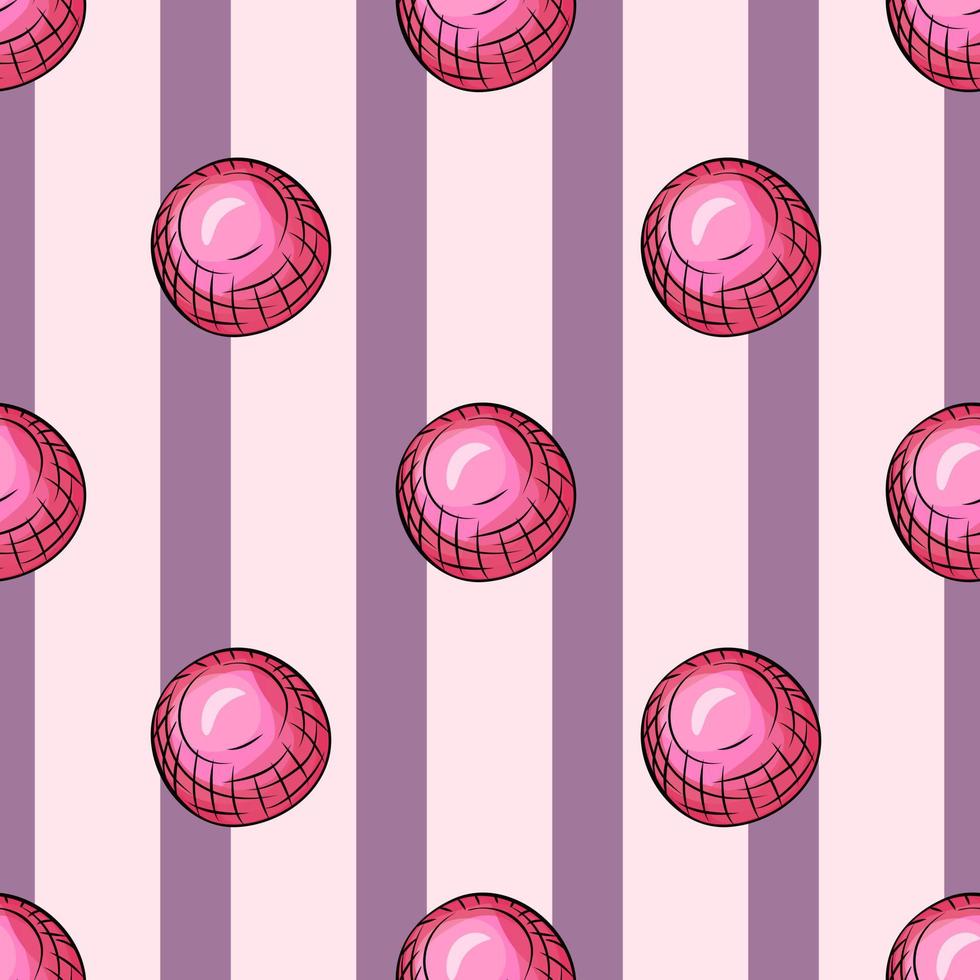 Glass balls seamless pattern. Decorative shapes background. vector