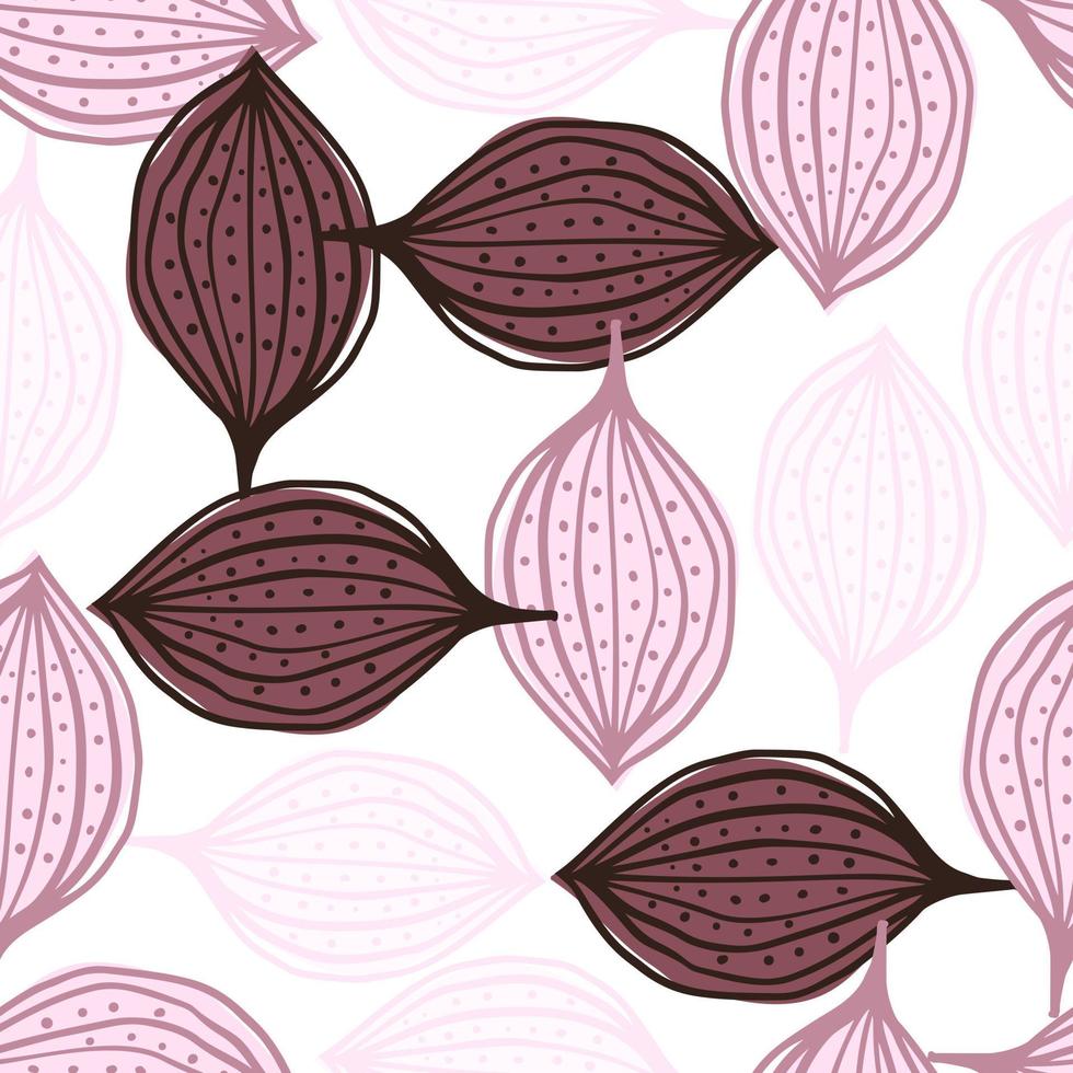 Seamless pattern with abstract leaves. Leaf endless background. Contemporary floral wallpaper. vector