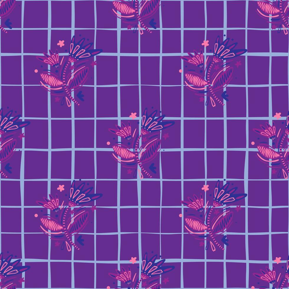Seamless pattern with flowers and leaves. vector