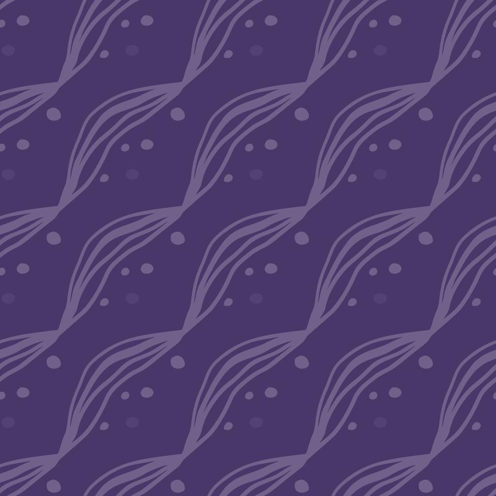 Abstract linear leaves tropical seamless pattern. Rainforest line background. vector