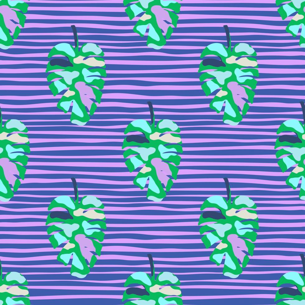 monstera abstracta deja un patrón tropical sin fisuras. fondo de la selva tropical. vector