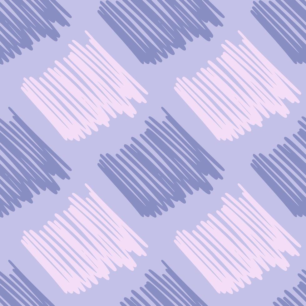 Brushstrokes and thin stripes seamless pattern. Cross Hatching endless background. Grunge backdrop. vector