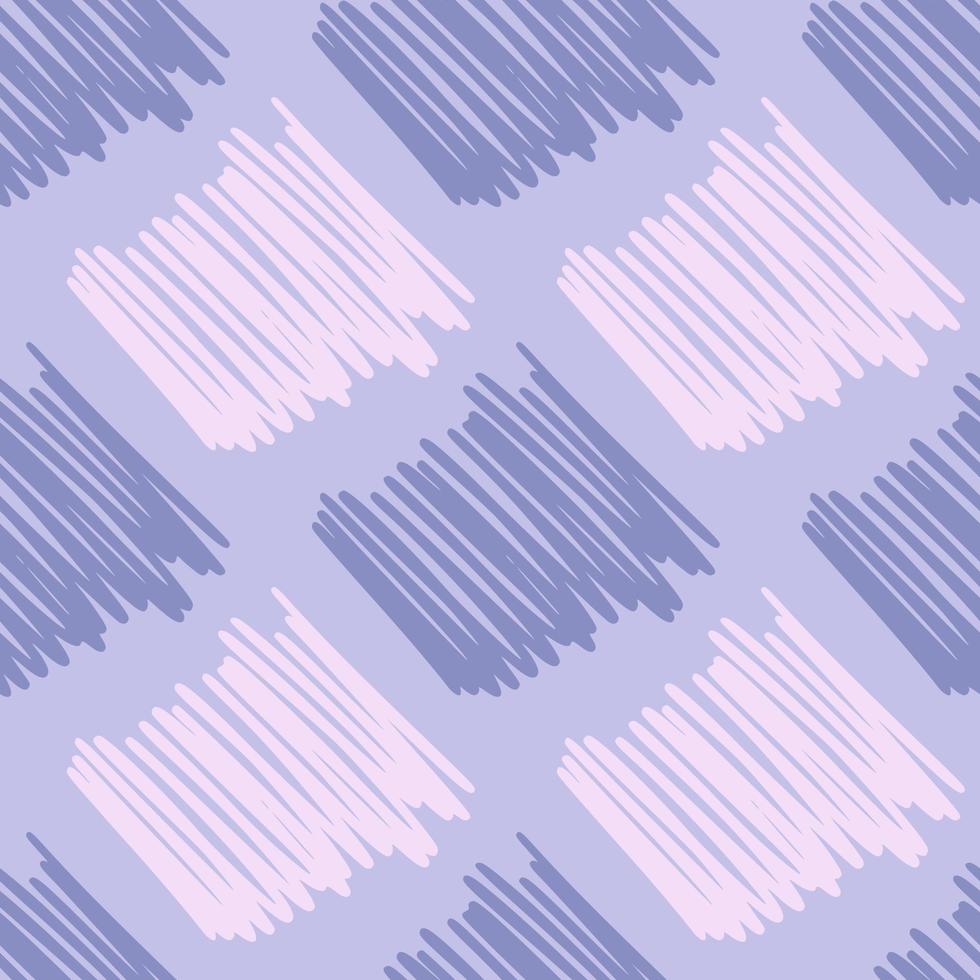 Brushstrokes and thin stripes seamless pattern. Cross Hatching endless background. Grunge backdrop. vector