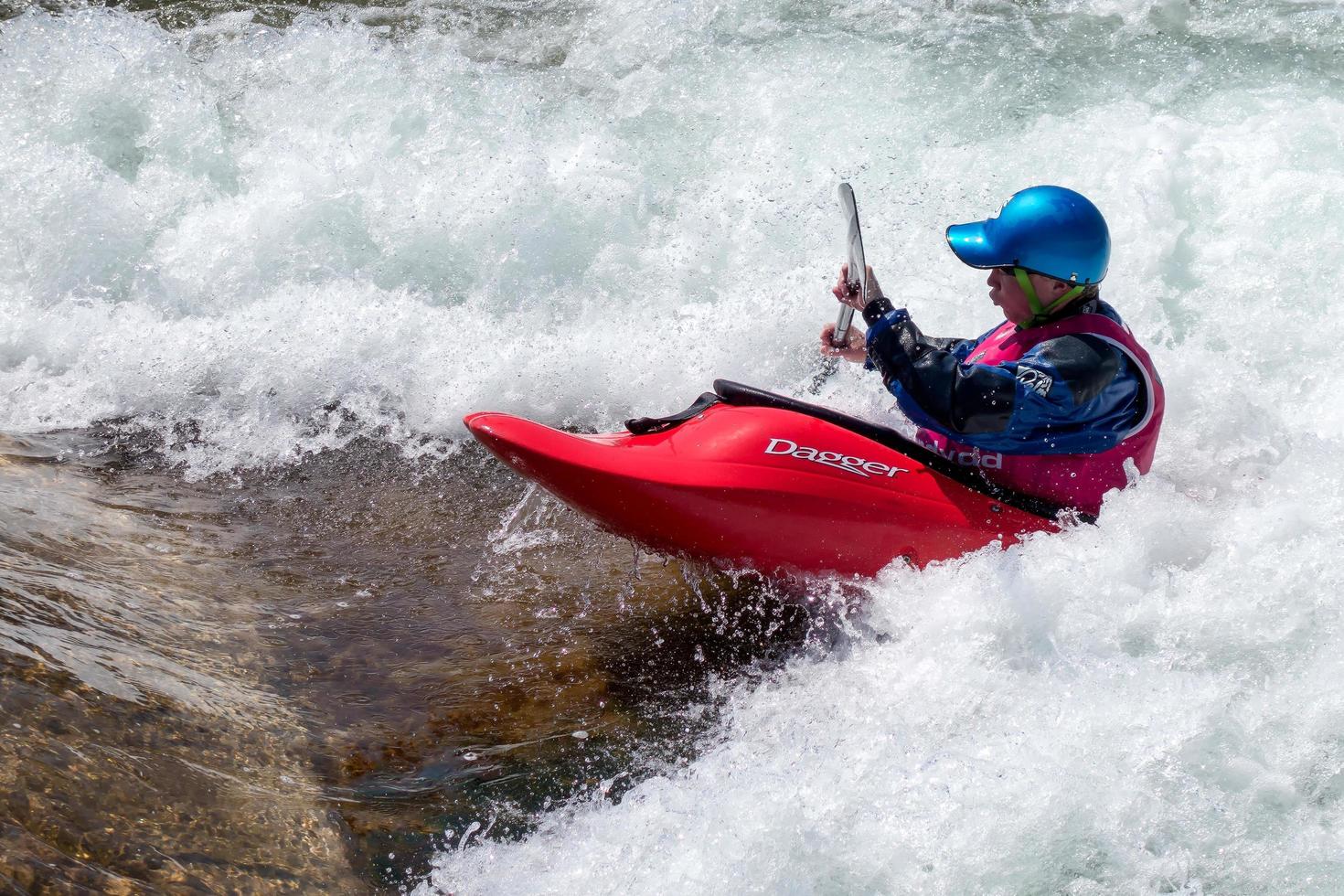 Cardiff, Wales, Uk, 2014. Water Sports at the Cardiff International White Water Centre photo